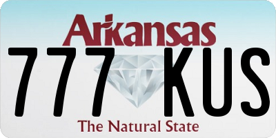 AR license plate 777KUS