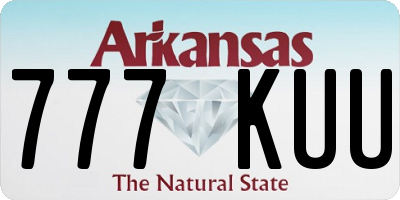 AR license plate 777KUU