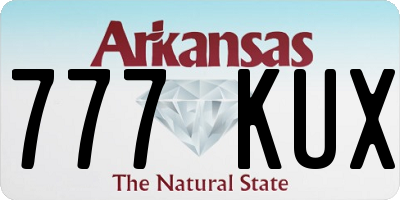 AR license plate 777KUX