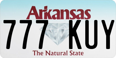 AR license plate 777KUY