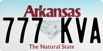 AR license plate 777KVA