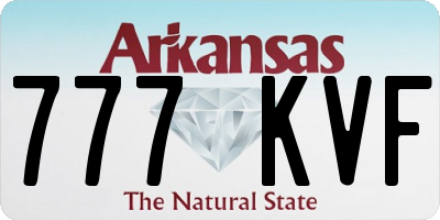 AR license plate 777KVF