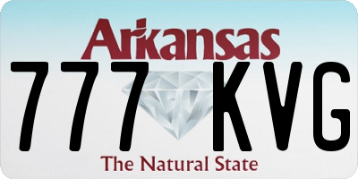 AR license plate 777KVG