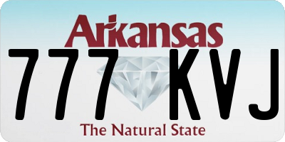 AR license plate 777KVJ
