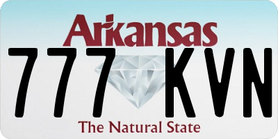 AR license plate 777KVN
