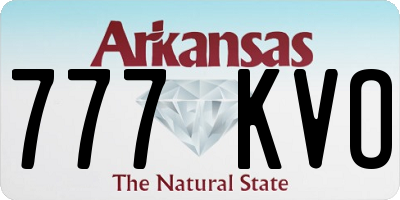 AR license plate 777KVO