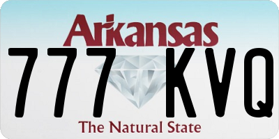 AR license plate 777KVQ