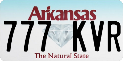 AR license plate 777KVR