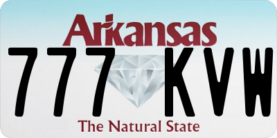 AR license plate 777KVW