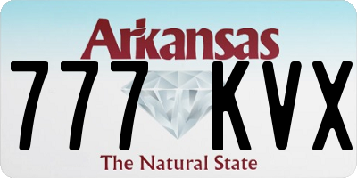 AR license plate 777KVX