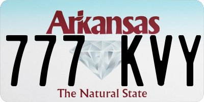 AR license plate 777KVY