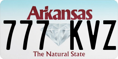 AR license plate 777KVZ