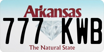 AR license plate 777KWB