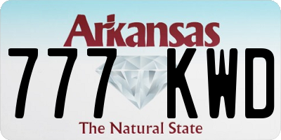 AR license plate 777KWD