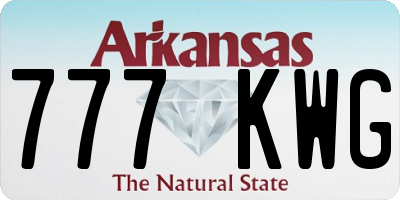 AR license plate 777KWG