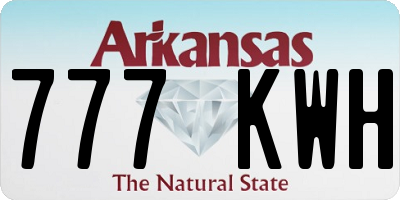 AR license plate 777KWH