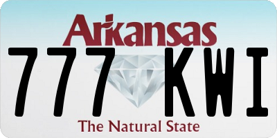 AR license plate 777KWI