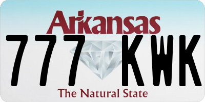 AR license plate 777KWK