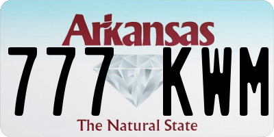 AR license plate 777KWM