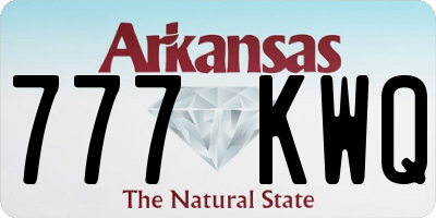 AR license plate 777KWQ