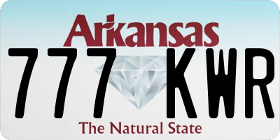 AR license plate 777KWR