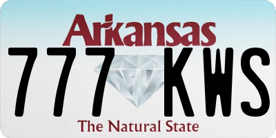 AR license plate 777KWS