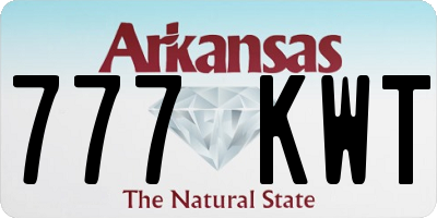 AR license plate 777KWT