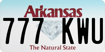AR license plate 777KWU