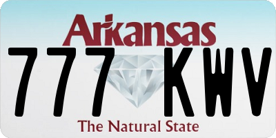 AR license plate 777KWV