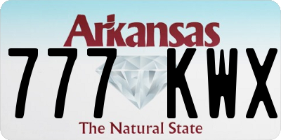 AR license plate 777KWX