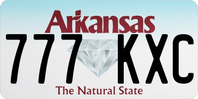 AR license plate 777KXC