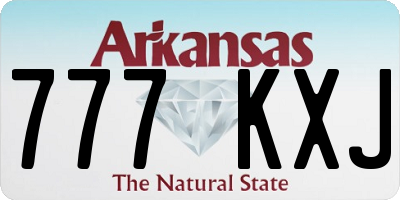 AR license plate 777KXJ