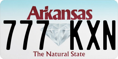 AR license plate 777KXN