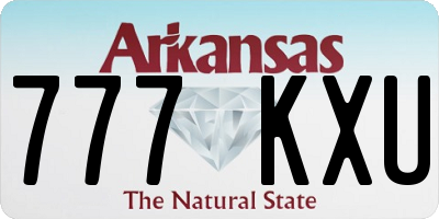 AR license plate 777KXU
