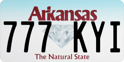 AR license plate 777KYI