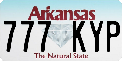 AR license plate 777KYP