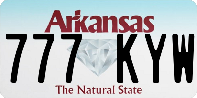 AR license plate 777KYW
