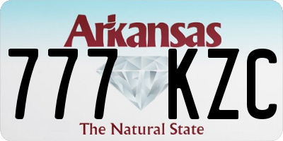 AR license plate 777KZC