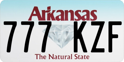 AR license plate 777KZF