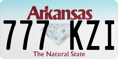AR license plate 777KZI