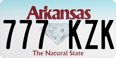 AR license plate 777KZK