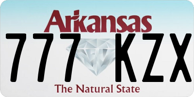 AR license plate 777KZX