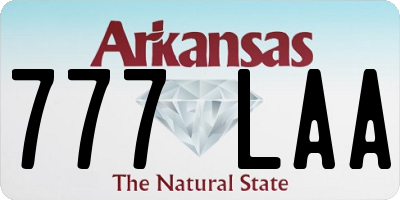 AR license plate 777LAA