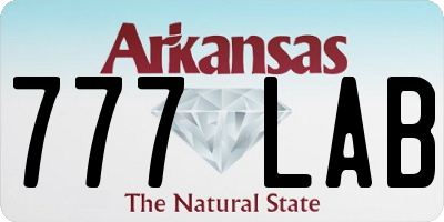 AR license plate 777LAB