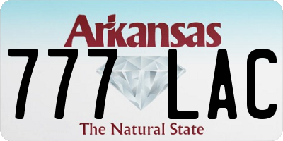AR license plate 777LAC