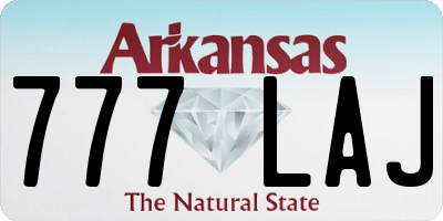AR license plate 777LAJ