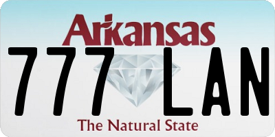 AR license plate 777LAN
