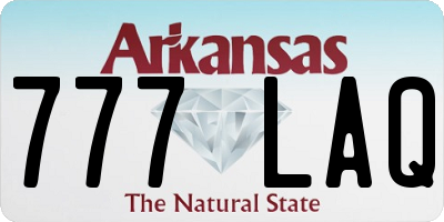 AR license plate 777LAQ