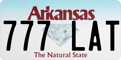 AR license plate 777LAT