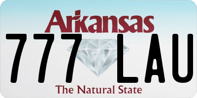 AR license plate 777LAU